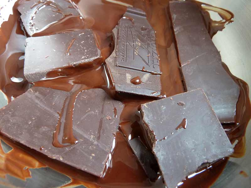 Schokoladeneis-Schokolade-schmelzen