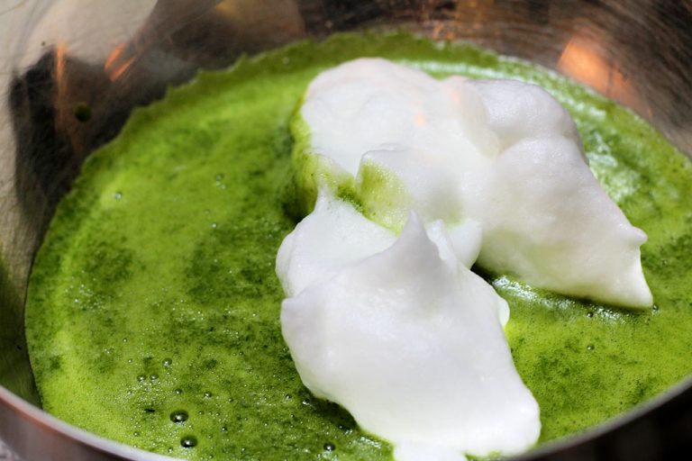 Basilikum-Sorbet mit Prosecco